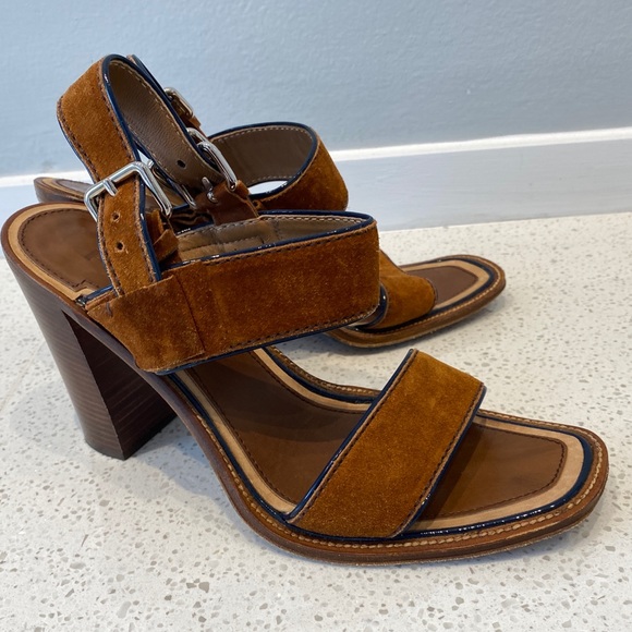 Prada brown leather and suede sandals in EU 37.5 / US 7 - Picture 1 of 8
